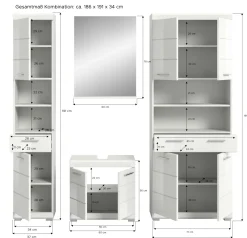 Xonox Badkombination SEWULA* Badmöbel-Sets