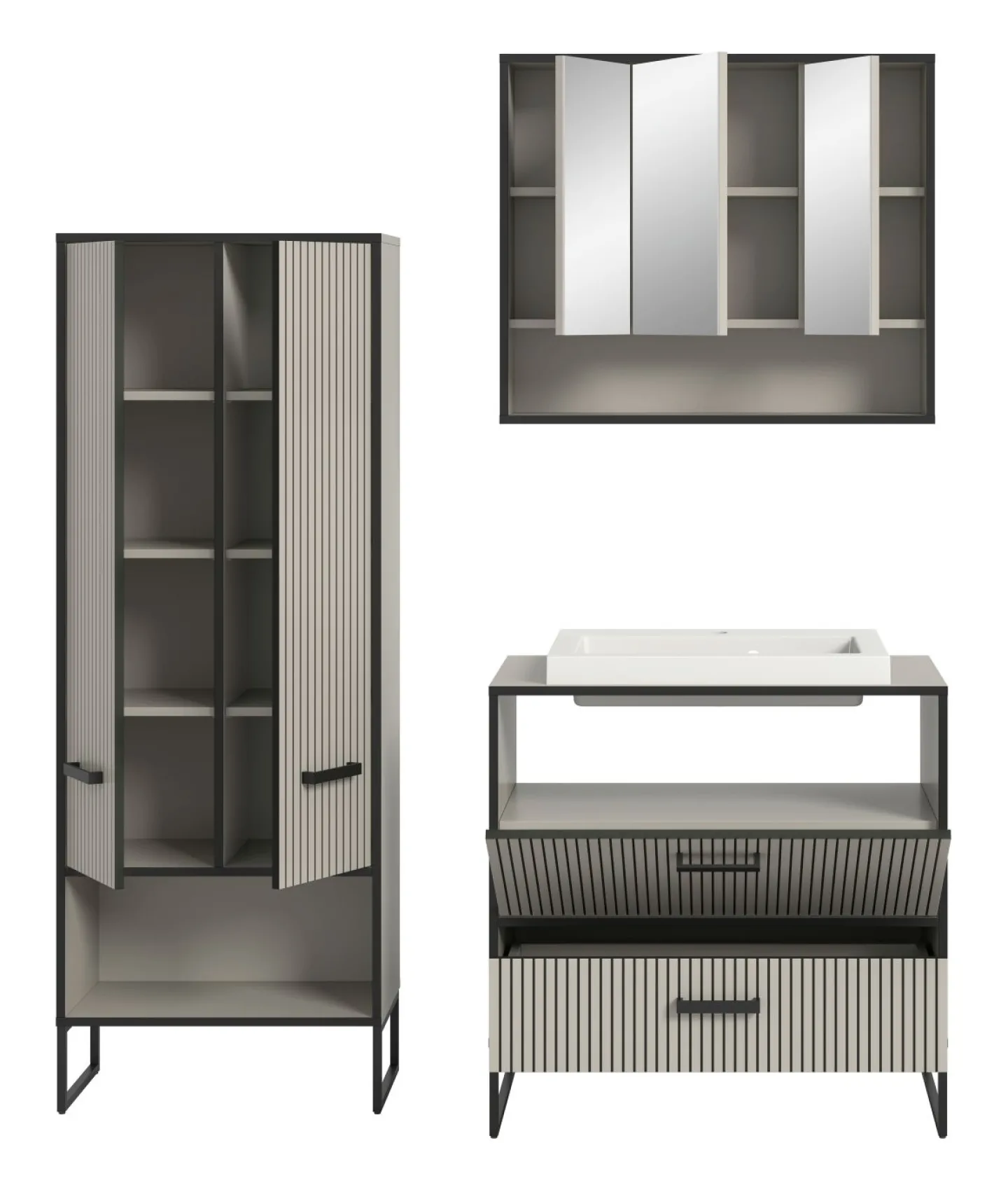 Xonox Badkombination 4-teilig BAGNO* Badmöbel-Sets