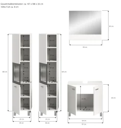 Xonox Badkombination 4-teilig SEBETA* Badmöbel-Sets