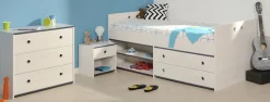 Parisot Bett mit Nachttisch und Kommode SMOOZY 23a*Kinder Komplette Kinderzimmer