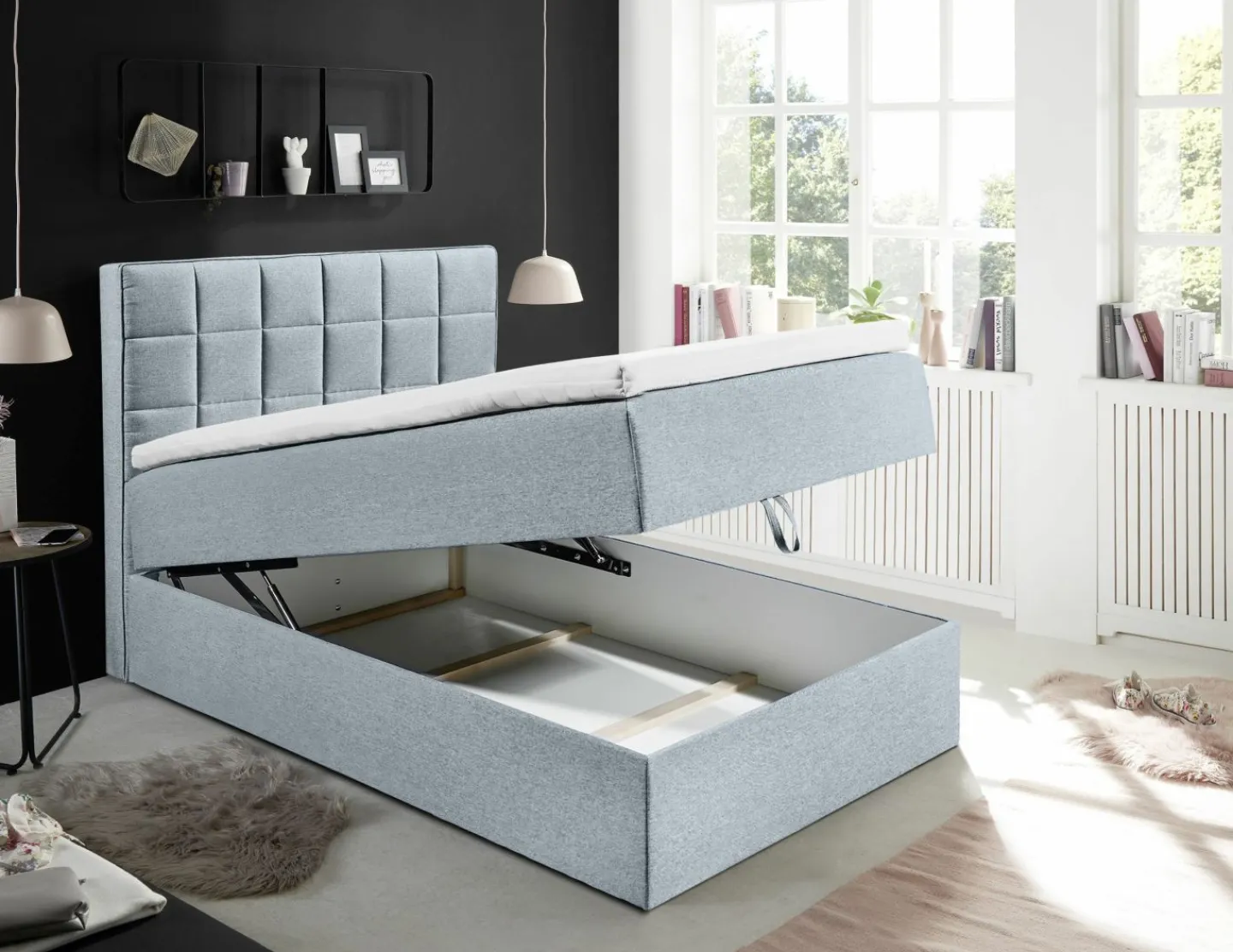 BRW Boxbett ALASKA 6* Einzelbetten|Polsterbetten