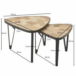 Skyport Couchtisch 2er-Set DOI KIAULOM* Couchtische