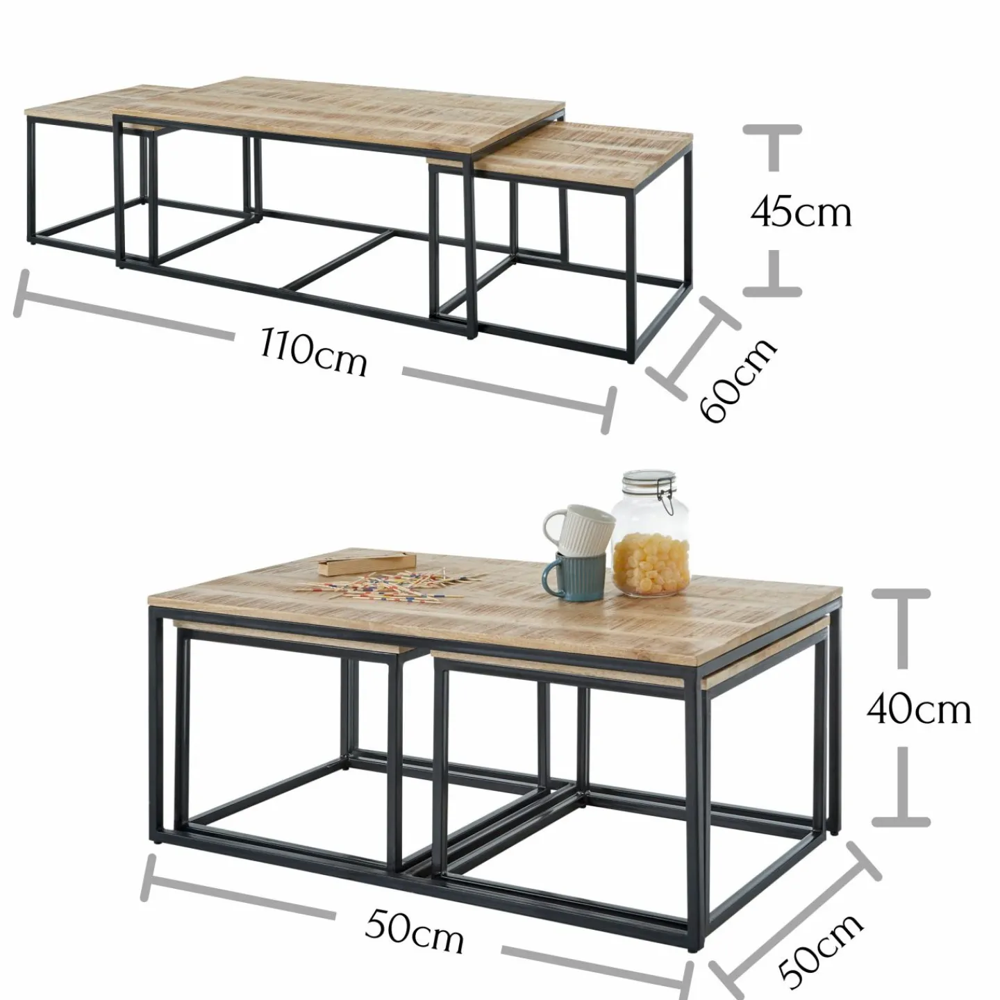 Stolkom Couchtische im 3er-Set HARRY* Couchtische