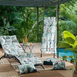 Decke mit Fransen Papagei OUTDOOR