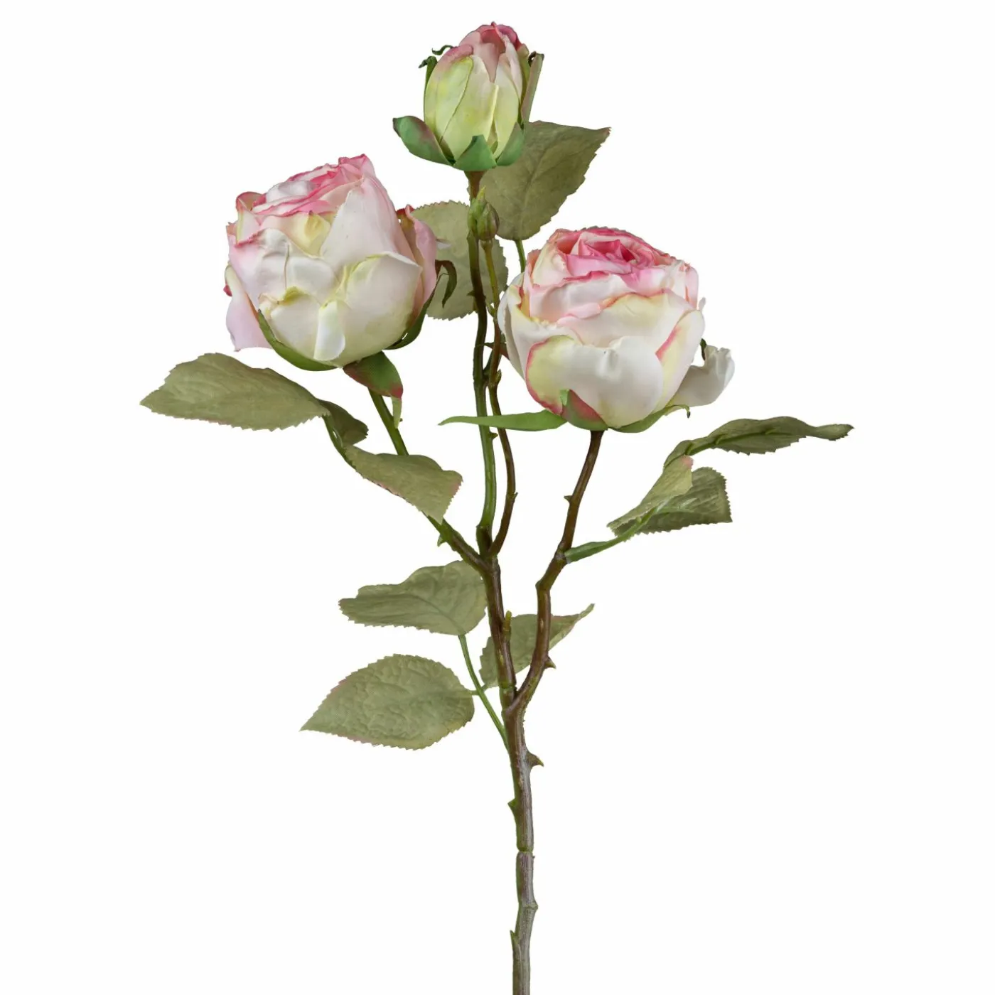Deko-Blume 3er VINTAGE ROSE