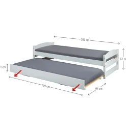 Inter Link Doppelliege 90 x 200 cm VINDAS*Kinder Massivholzbetten|Kinder- & Jugendbetten