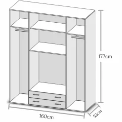 Pol-Power Drehtürenschrank BASE 4* Kleiderschränke