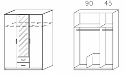 Rauch Drehtürenschrank CASE* Kleiderschränke