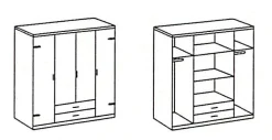 Wimex Drehtürenschrank CORK* Kleiderschränke