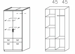 Rauch Drehtürenschrank ED EXTRA* Kleiderschränke