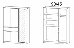 Rauch Drehtürenschrank TÜBINGEN* Kleiderschränke