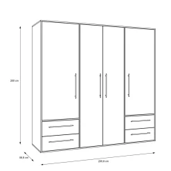 Forte Drehtürenschrank VALGA* Kleiderschränke