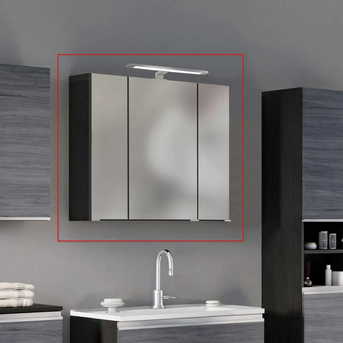 Held 3D-Spiegelschrank 80 AREZZO* Bad-Spiegelschränke|Badschränke