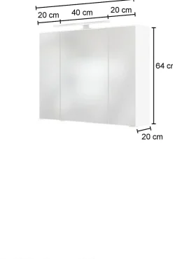 Held 3D-Spiegelschrank 80 AREZZO* Bad-Spiegelschränke|Badschränke