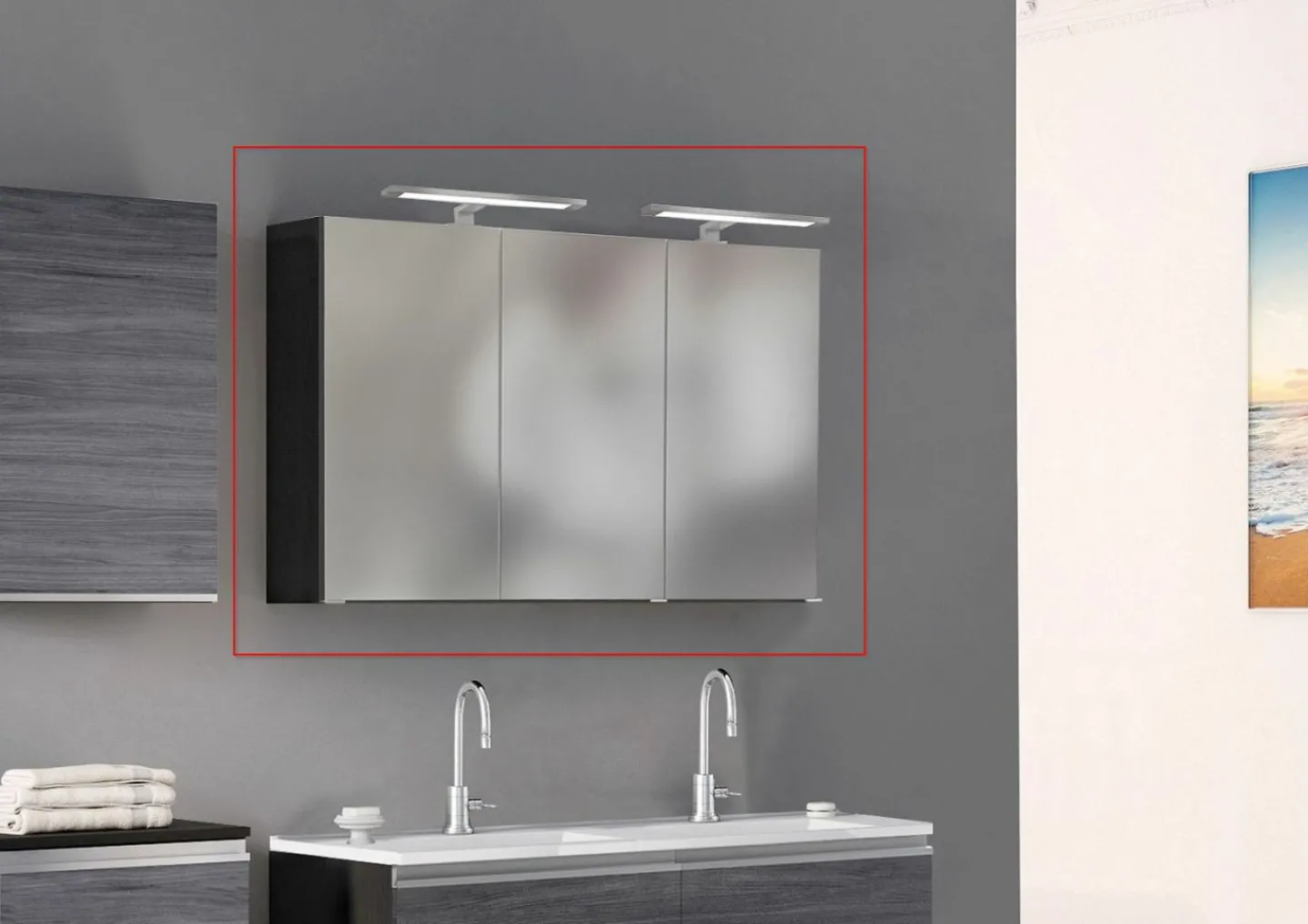 Held 3D-Spiegelschrank 120 AREZZO* Bad-Spiegelschränke|Badschränke