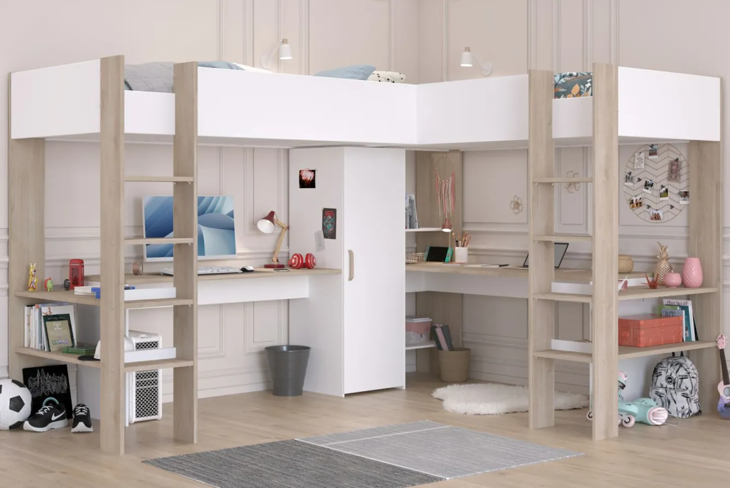 Parisot Eck-Hochbett CLEVELAND*Kinder Hochbetten|Kinder- & Jugendbetten