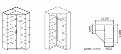 Rauch Eckschrank CASE* Kleiderschränke