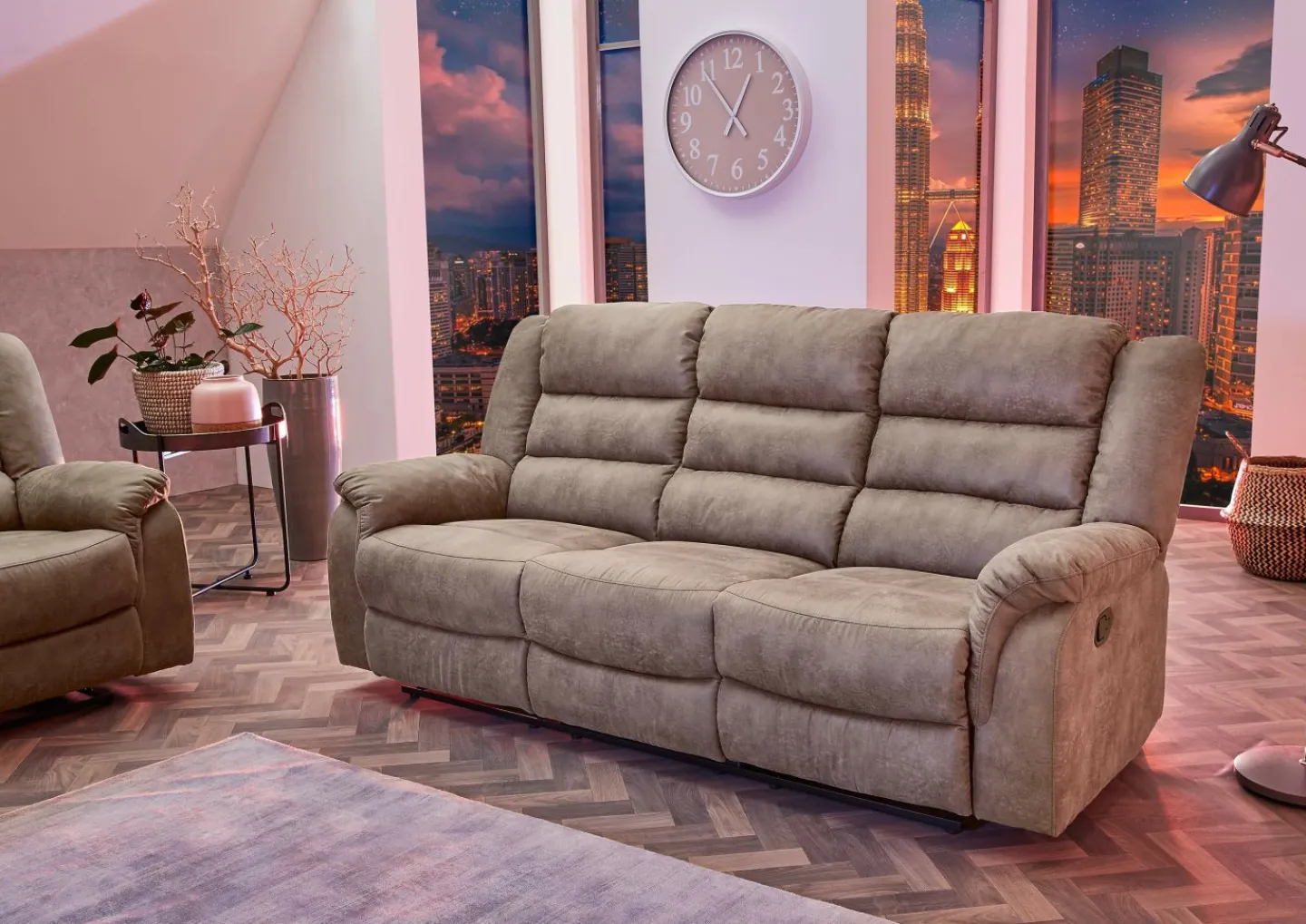 Pro.Com 3er-Fernsehsessel CLEVELAND 3* Relaxsessel|Polstersessel