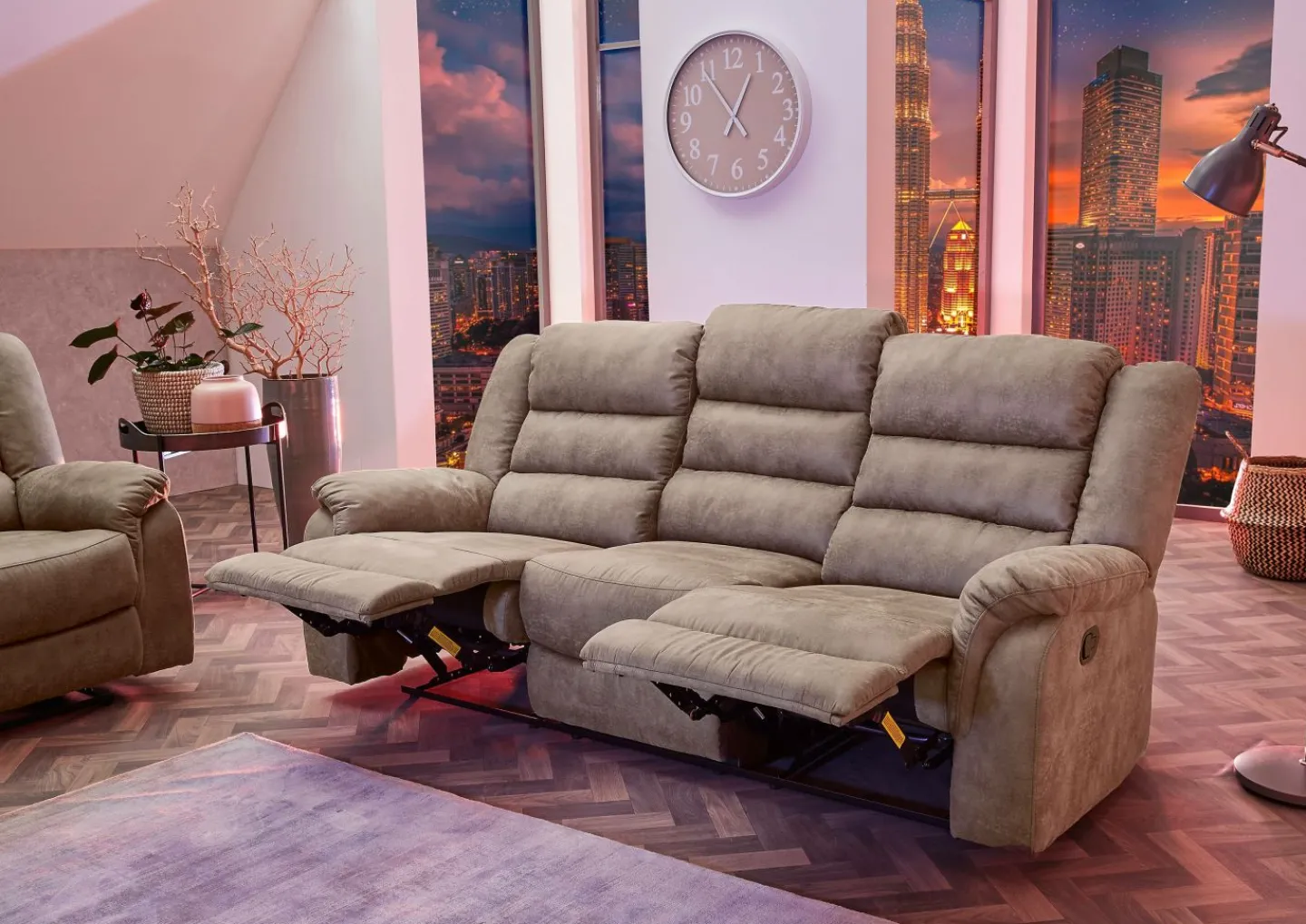 Pro.Com 3er-Fernsehsessel CLEVELAND 3* Relaxsessel|Polstersessel