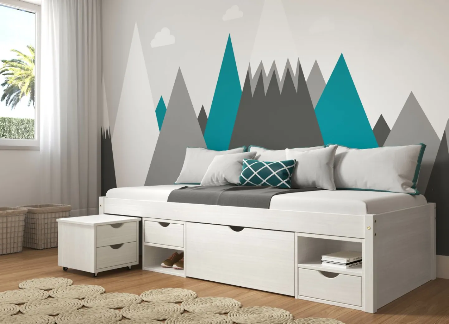 Inter Link Funktionsbett 90x200cm TILL*Kinder Einzelbetten|Kinder- & Jugendbetten