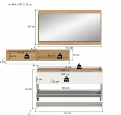 Xonox Garderobenkombination 3-teilig DRIVE* Komplette Garderoben