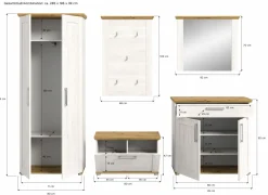 Xonox Garderobenkombination 5-teilig ADIGRAT* Komplette Garderoben