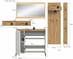 Xonox Garderobenkombination 6-teilig DRIVE* Komplette Garderoben