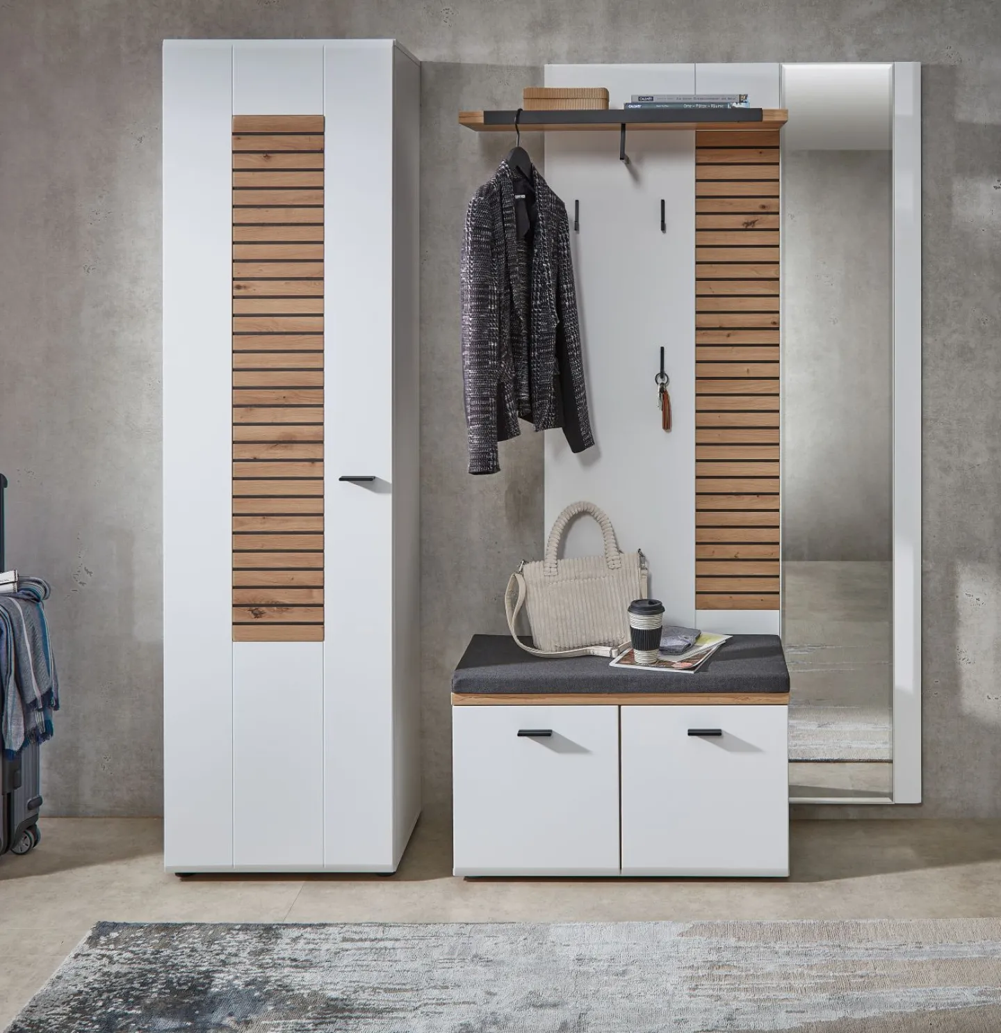Wohn-Concept Garderobenkombination 3-teilig ASMARA* Komplette Garderoben