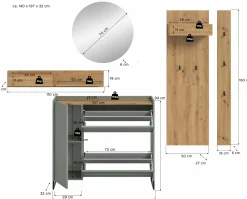 Xonox Garderobenkombination 5-teilig DRIVE* Komplette Garderoben