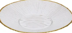 Glas/Dessertteller mit Goldrand EH