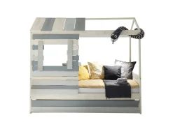 Pol-Power Hausbett WOOD*Kinder Massivholzbetten|Himmelbetten