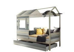 Pol-Power Hausbett WOOD*Kinder Massivholzbetten|Himmelbetten