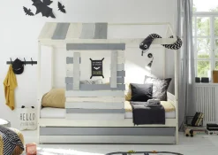 Pol-Power Hausbett WOOD*Kinder Massivholzbetten|Himmelbetten