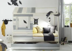 Pol-Power Hausbett WOOD*Kinder Massivholzbetten|Himmelbetten