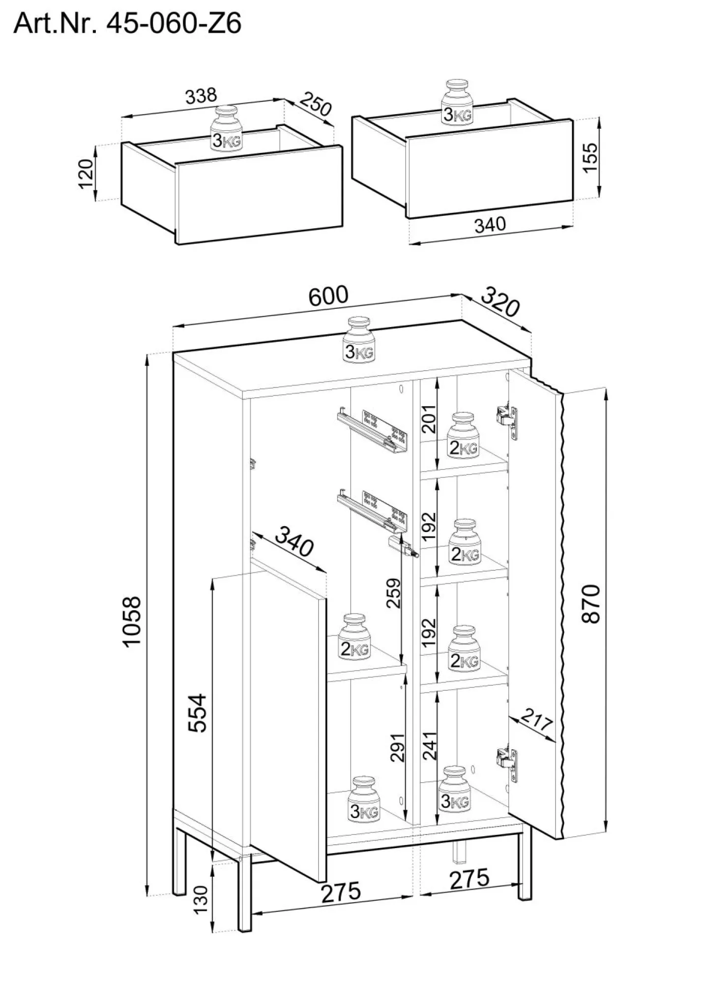 Bega BBK Highboard BIRMINGHAM* Badschränke