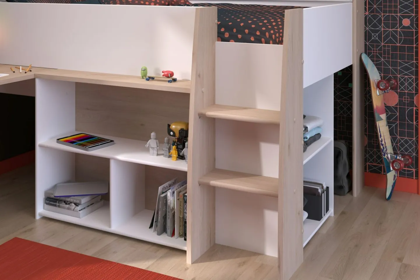 Parisot Hochbett AUSTIN*Kinder Einzelbetten|Hochbetten