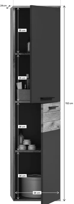 Xonox Hochschrank AGARO* Badschränke