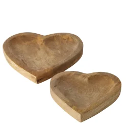 Boltze Holzschale Herz klein AMIRA* Dekoschalen