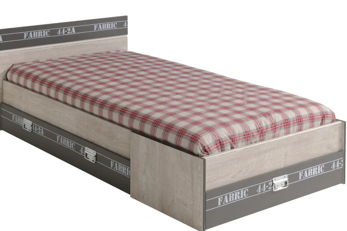 Jugendbett 90 x 200 cm mit Schubkästen FABRIC 10