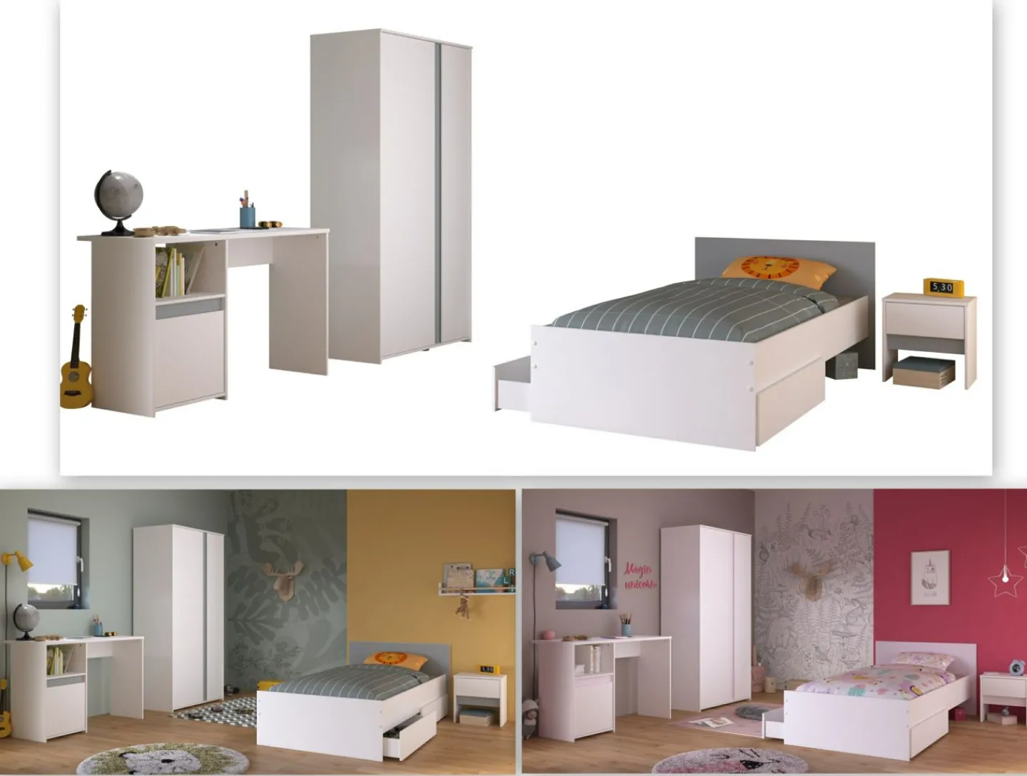 Parisot Jugendzimmer 6-teilig PIROUETTE 23*Kinder Komplette Kinderzimmer