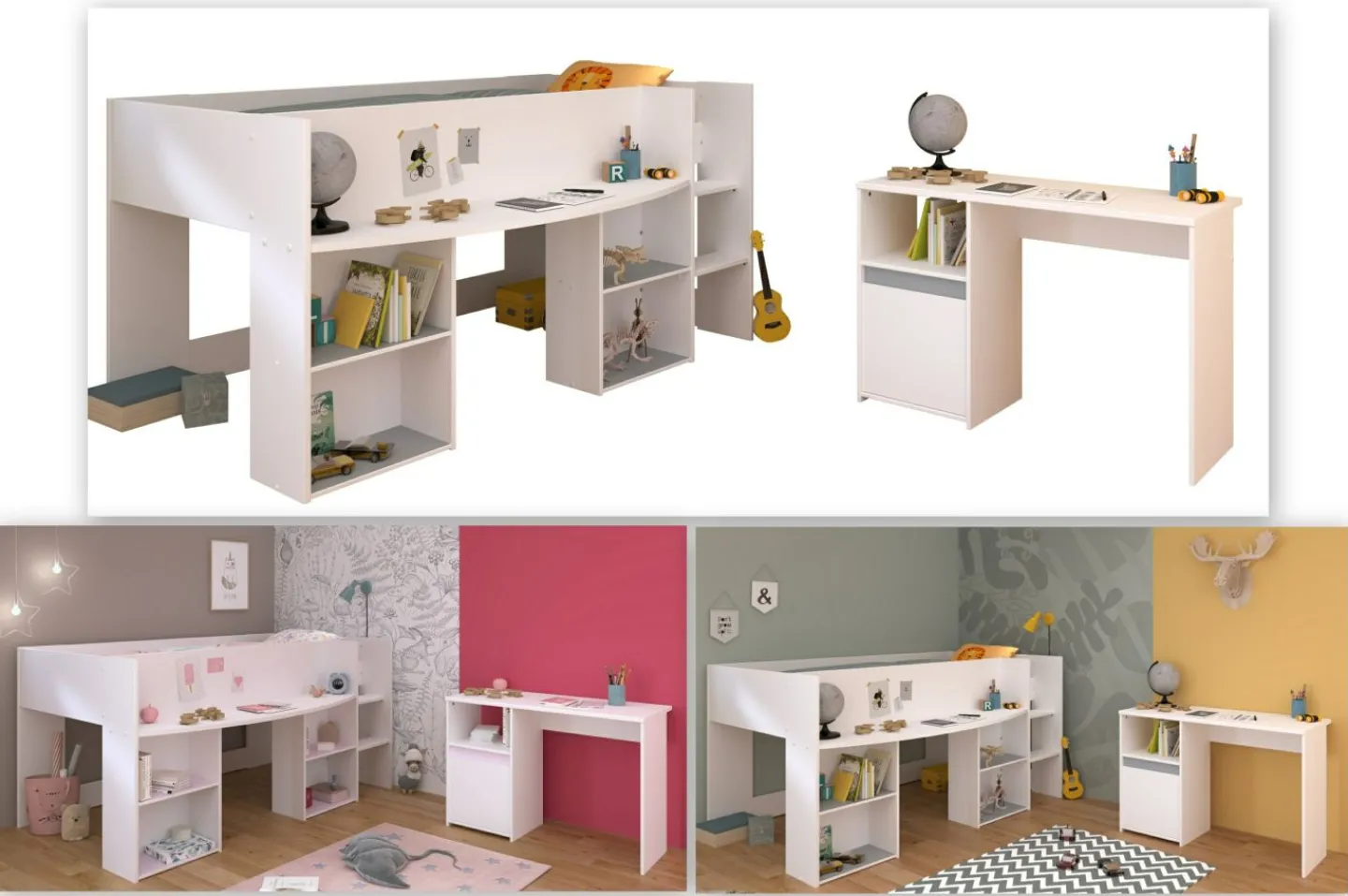 Parisot Jugendzimmer 2-teilig PIROUETTE 17*Kinder Komplette Kinderzimmer