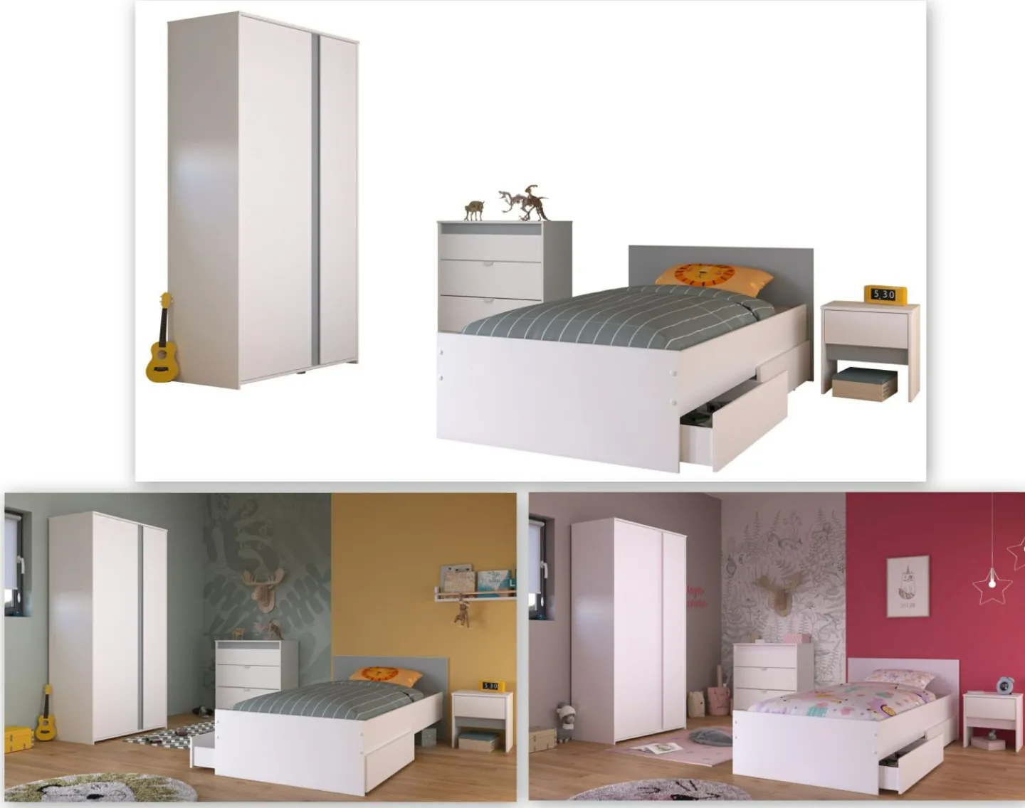 Parisot Jugendzimmer 6-teilig PIROUETTE 22*Kinder Komplette Kinderzimmer