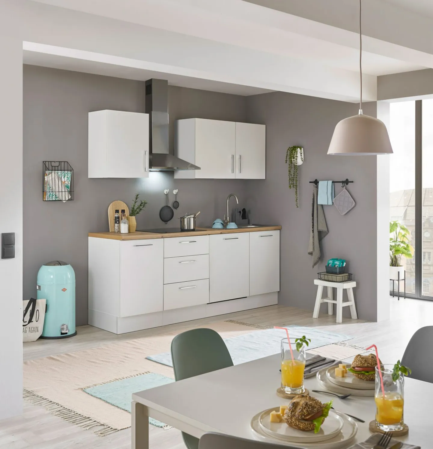 Bega BBK Küchenblock TURIN ZB 220 white* Küchenzeilen Ohne Geräte