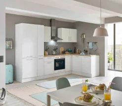 Küchenblock mit E-Geräten CORNWALL (Ecke-Kühlschrank-Apotheker) I