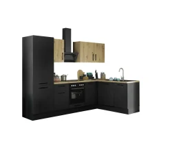 Bega BBK Küchenblock mit E-Geräten CORNWALL (Ecke-Geschirrspüler-Kühlschrank) IV* Küchenzeilen Mit Geräten