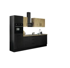Bega BBK Küchenblock mit E-Geräten CORNWALL (Zeile-Backofen-Kühlschrank) X* Küchenzeilen Mit Geräten