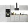 Küchenblock mit E-Geräten CORNWALL (Zeile-Backofen-Geschirrspüler-Kühlschrank-Mikrowelle-Apotheker) II