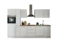 Küchenblock mit E-Geräten CORNWALL (Zeile-Backofen-Geschirrspüler-Kühlschrank-Apotheker) I