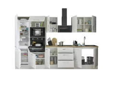 Küchenblock mit E-Geräten CORNWALL (Zeile-Backofen-Kühlschrank-Mikrowelle) II
