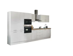 Bega BBK Küchenblock mit E-Geräten CORNWALL (Zeile-Backofen-Kühlschrank-Mikrowelle-Apotheker) I* Küchenzeilen Mit Geräten